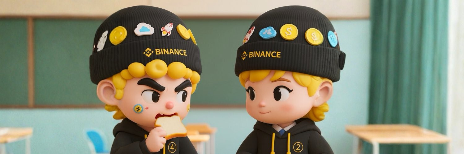 Paliestanding on gold rocks with BNB coins and the Binance city skyline